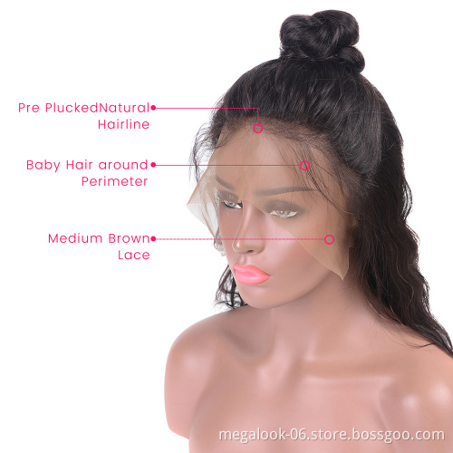 Direct Factory Hair Unprocessed Remy Brazilian Virgin Human Hair 13X6 Lace Frontal Wig